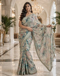 Pastel Bloom Drape Saree