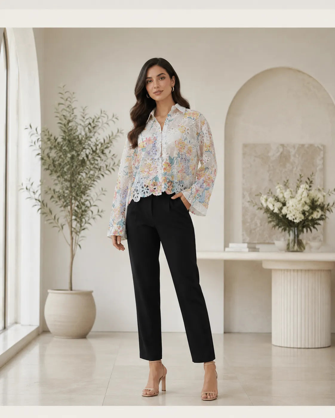 Pastel Bloom Lace Shirt