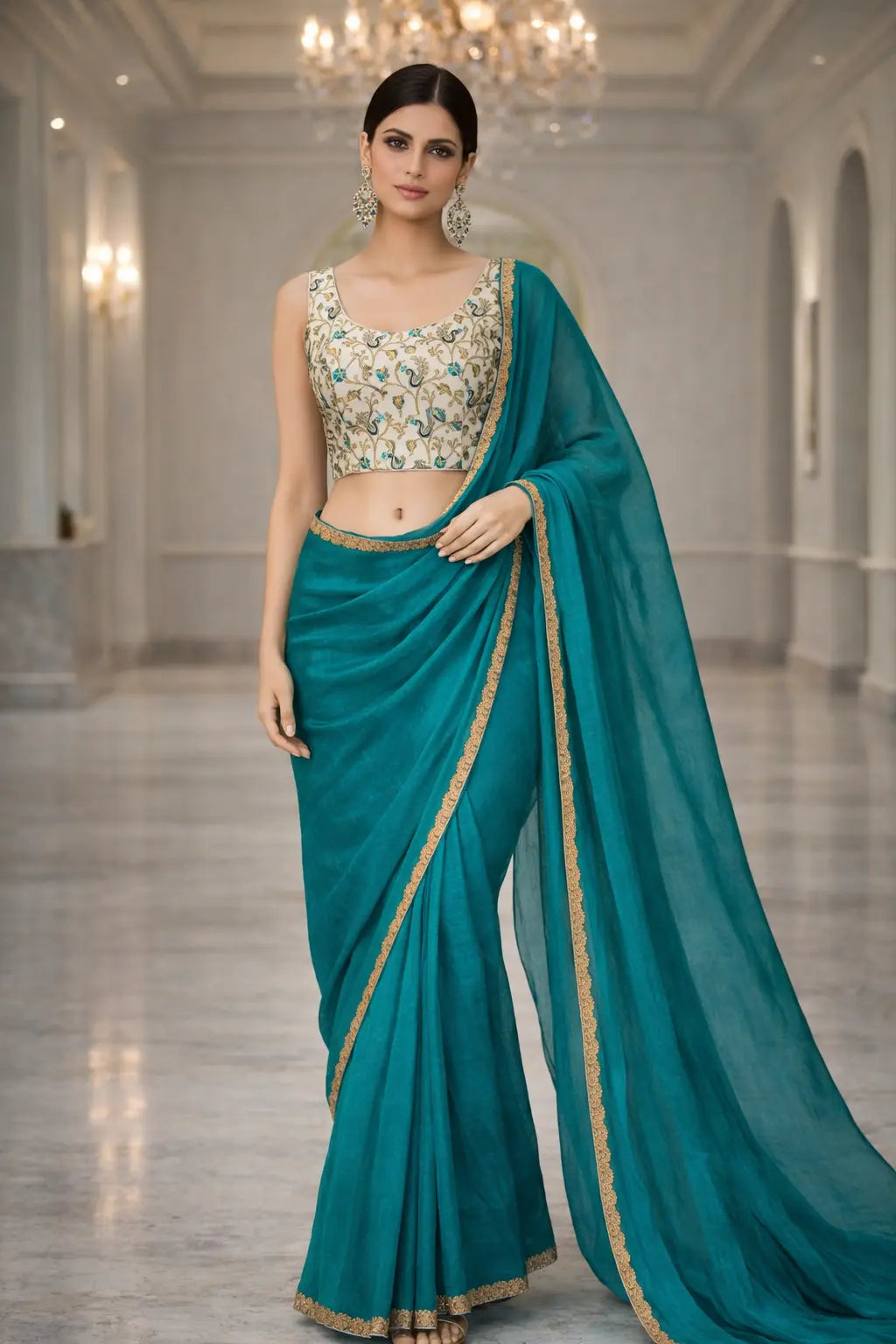 Peacock Aura Blouse