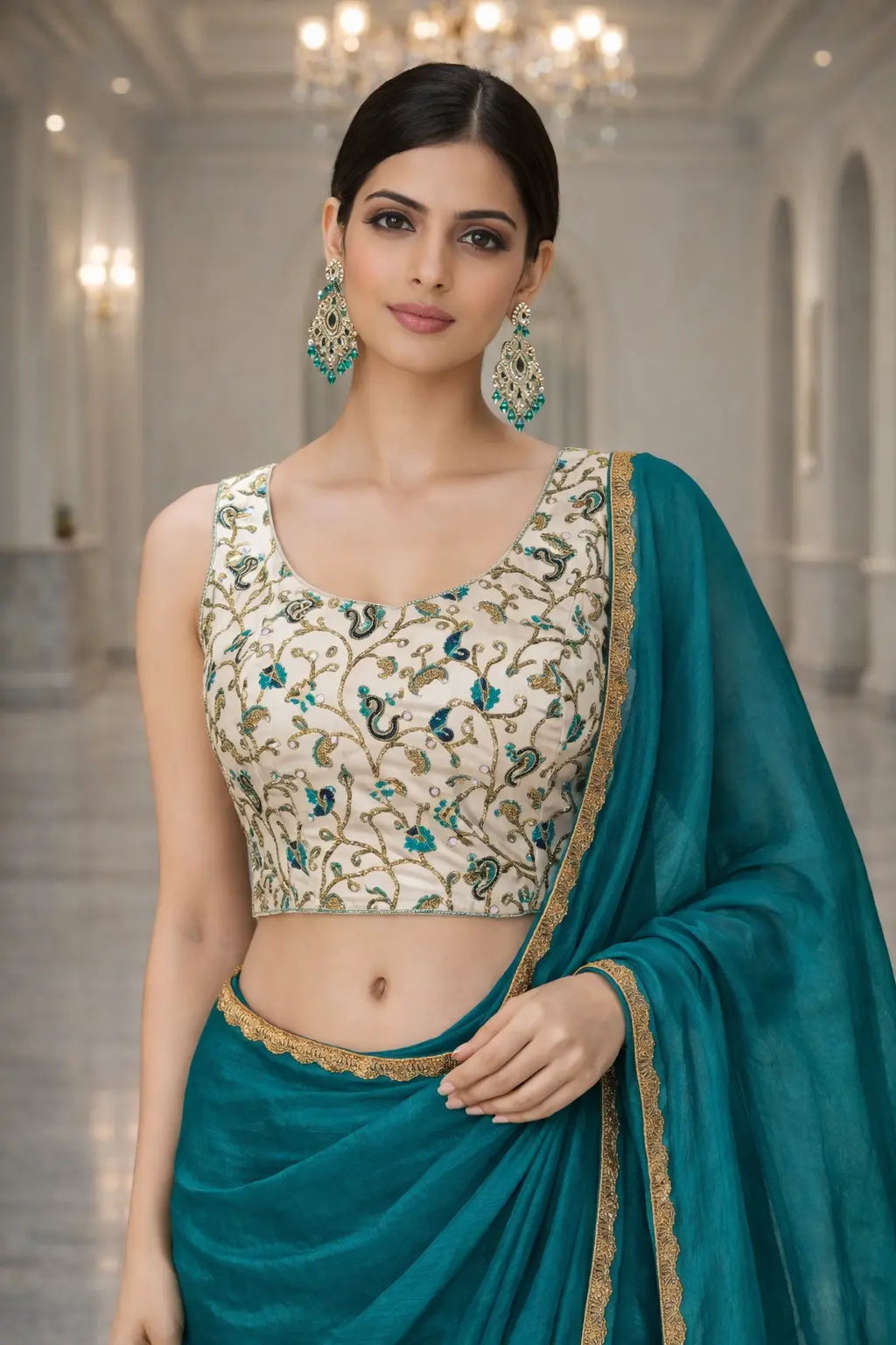 Peacock Aura Blouse