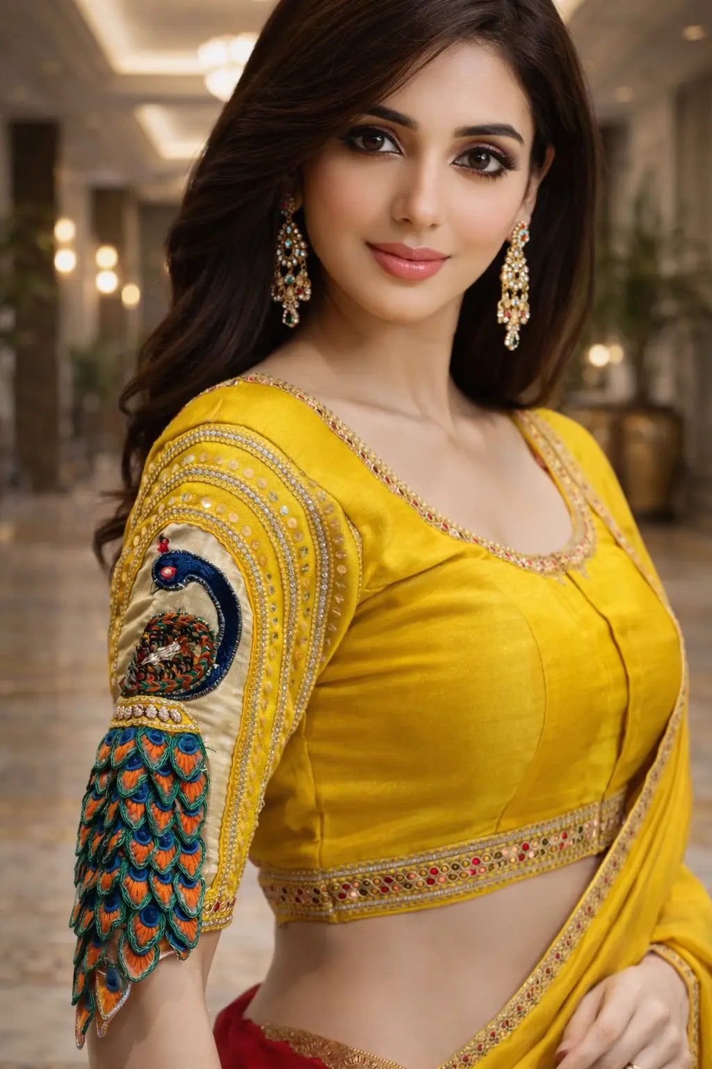 Peacock Embellished Blouse