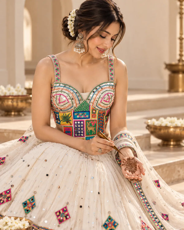 Raas Rang Patchwork Corset Blouse