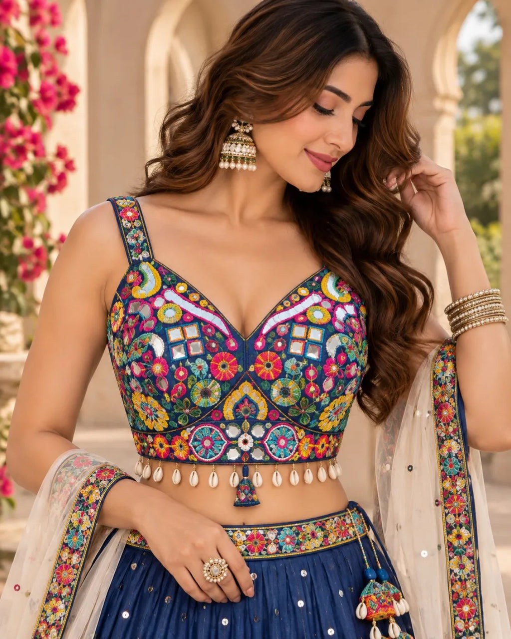 Raasika Mirror Embroidered Dandiya Blouse