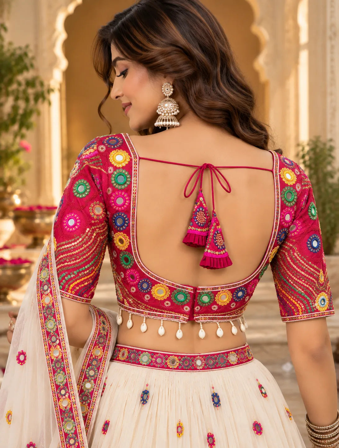 Raasika Mirrorwok Dandiya Blouse