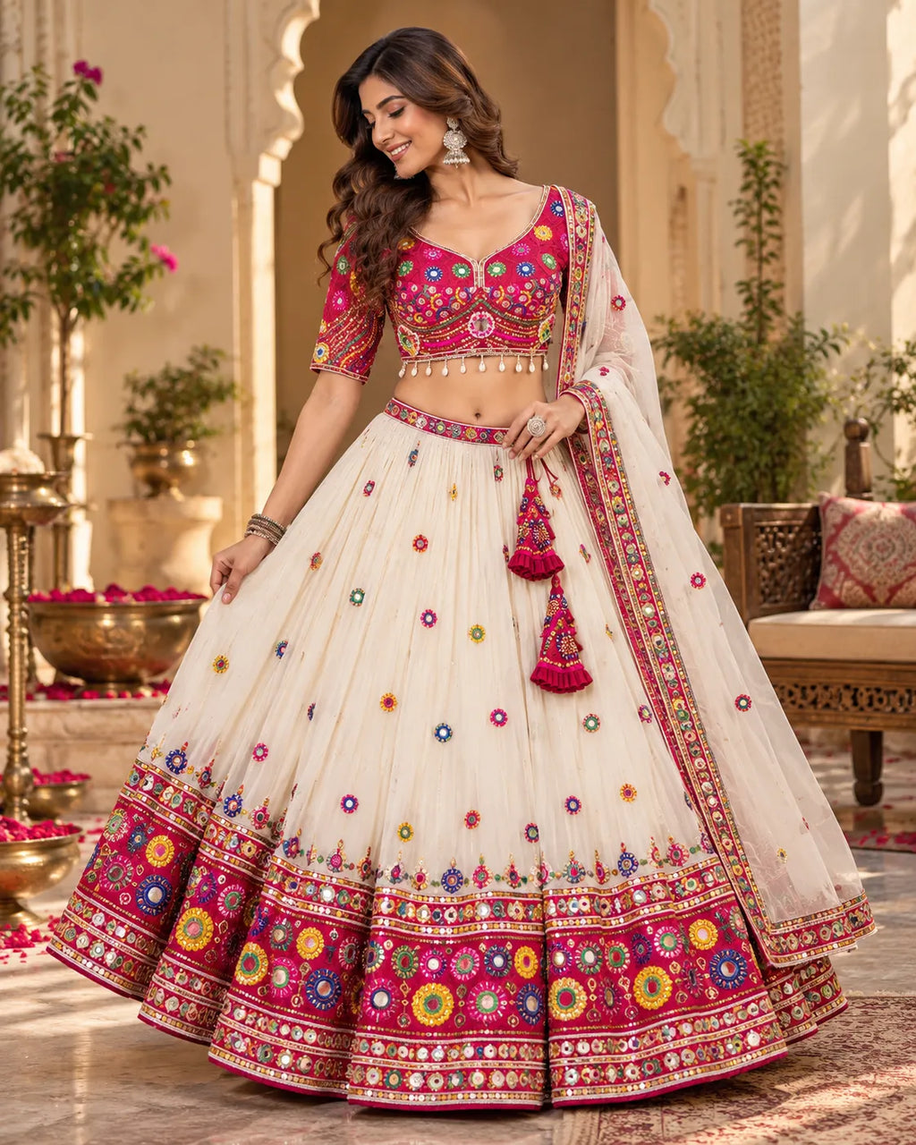 Raasika Mirrorwok Dandiya Blouse