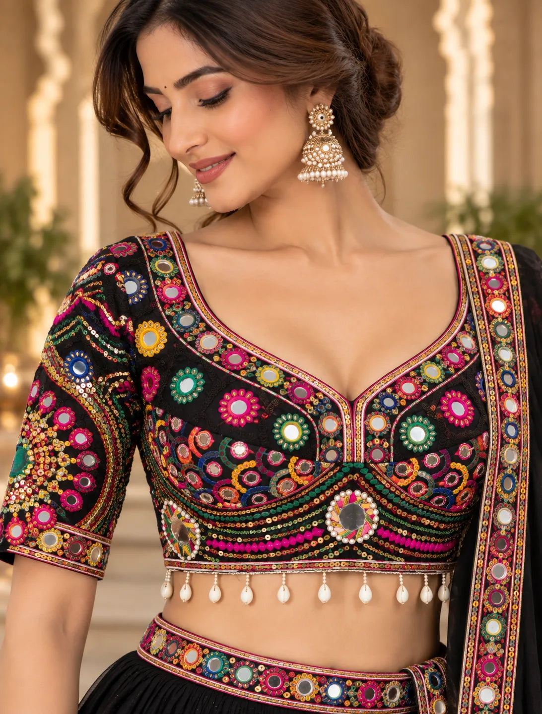 Raasika Mirrorwok Dandiya Blouse