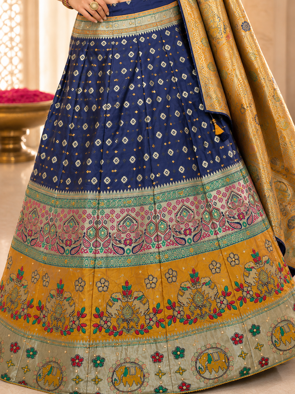 Rajwada Neel Banarasi Lehenga