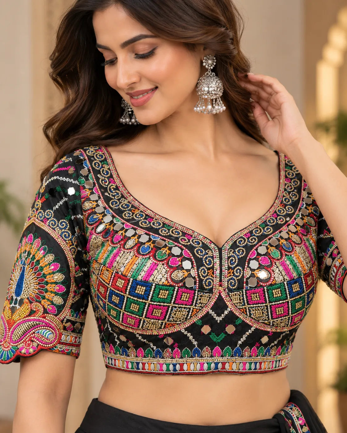 Rangrez Morni Mirrorwork Dandiya Blouse