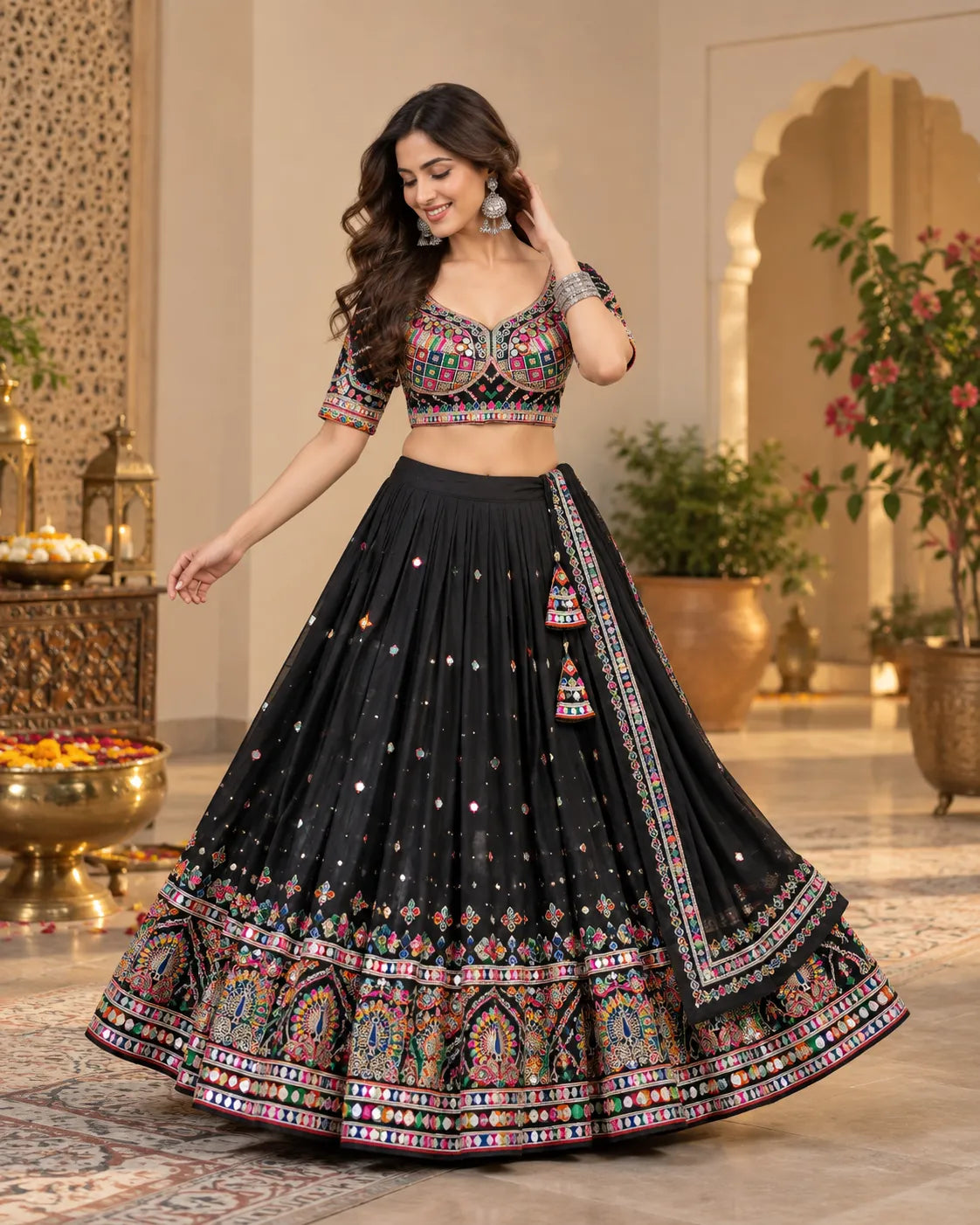 Rangrez Morni Mirrorwork Dandiya Blouse