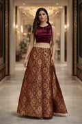 Regal Velvet Brocade Emsemble Co-ord Set