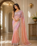 Rose Aurora Dual Tone Tissue Silk Saree