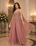 Rose Mist Embellished Palazzo Set