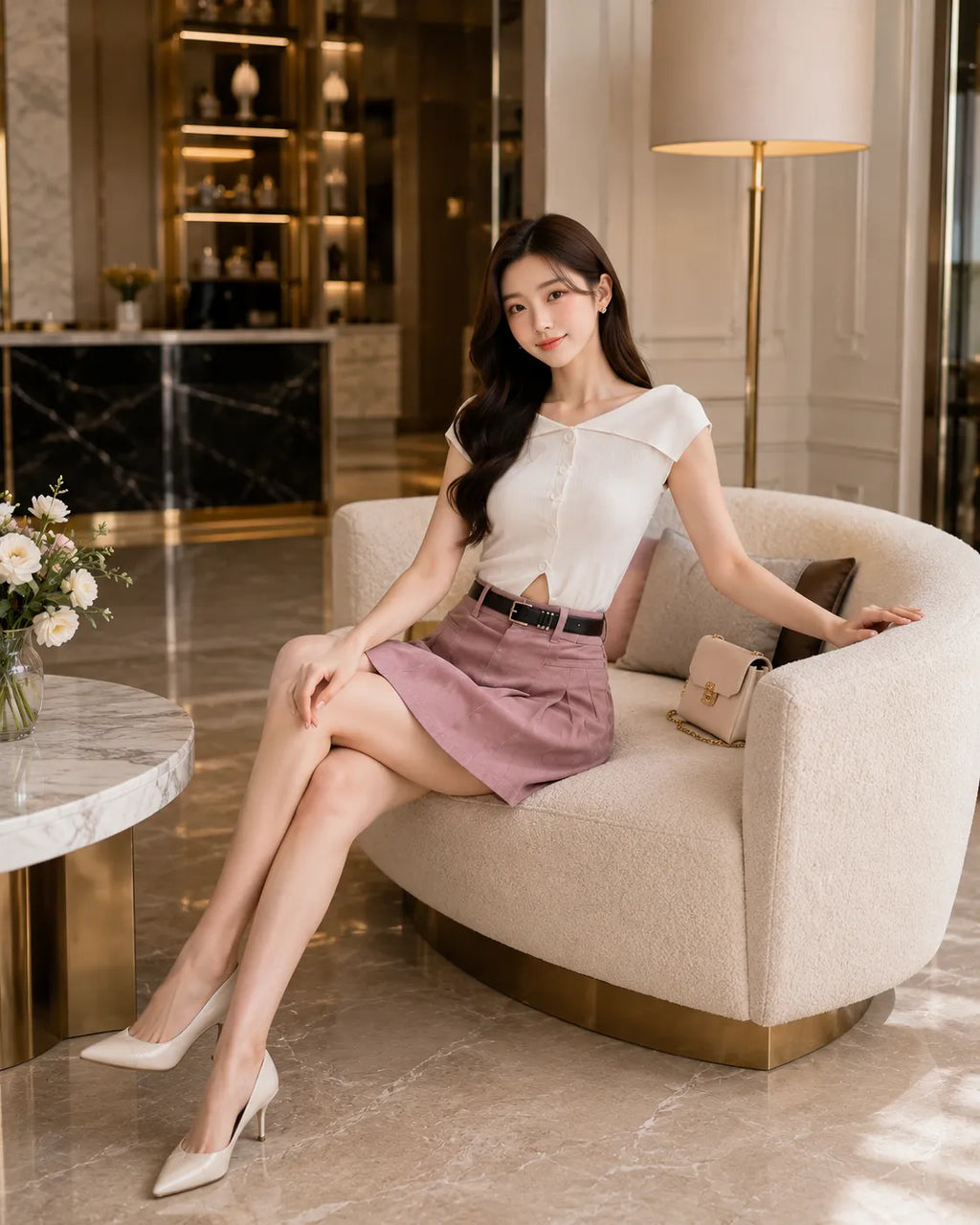 Rosewood Chic Mini Skirt