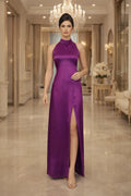 Royal Amethyst Halter Dress