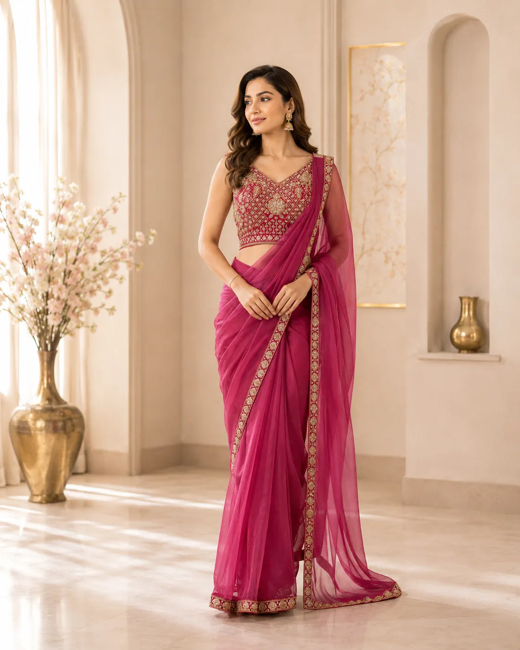 Royal Embellished Ready To Wear Saree