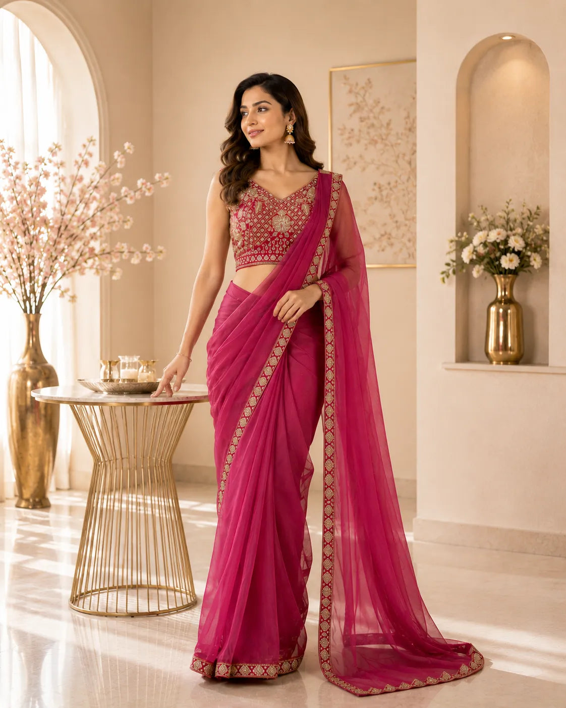 Royal Embellished Ready To Wear Saree