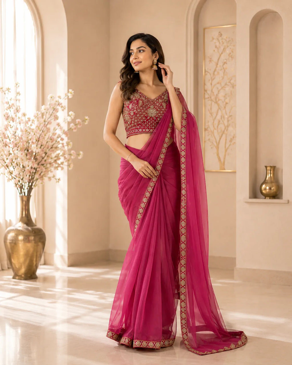 Royal Embellished Ready To Wear Saree