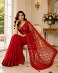 Royal Radiance Embellished Net Saree