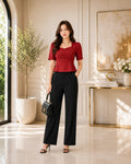 Ruby Charm Peplum Top