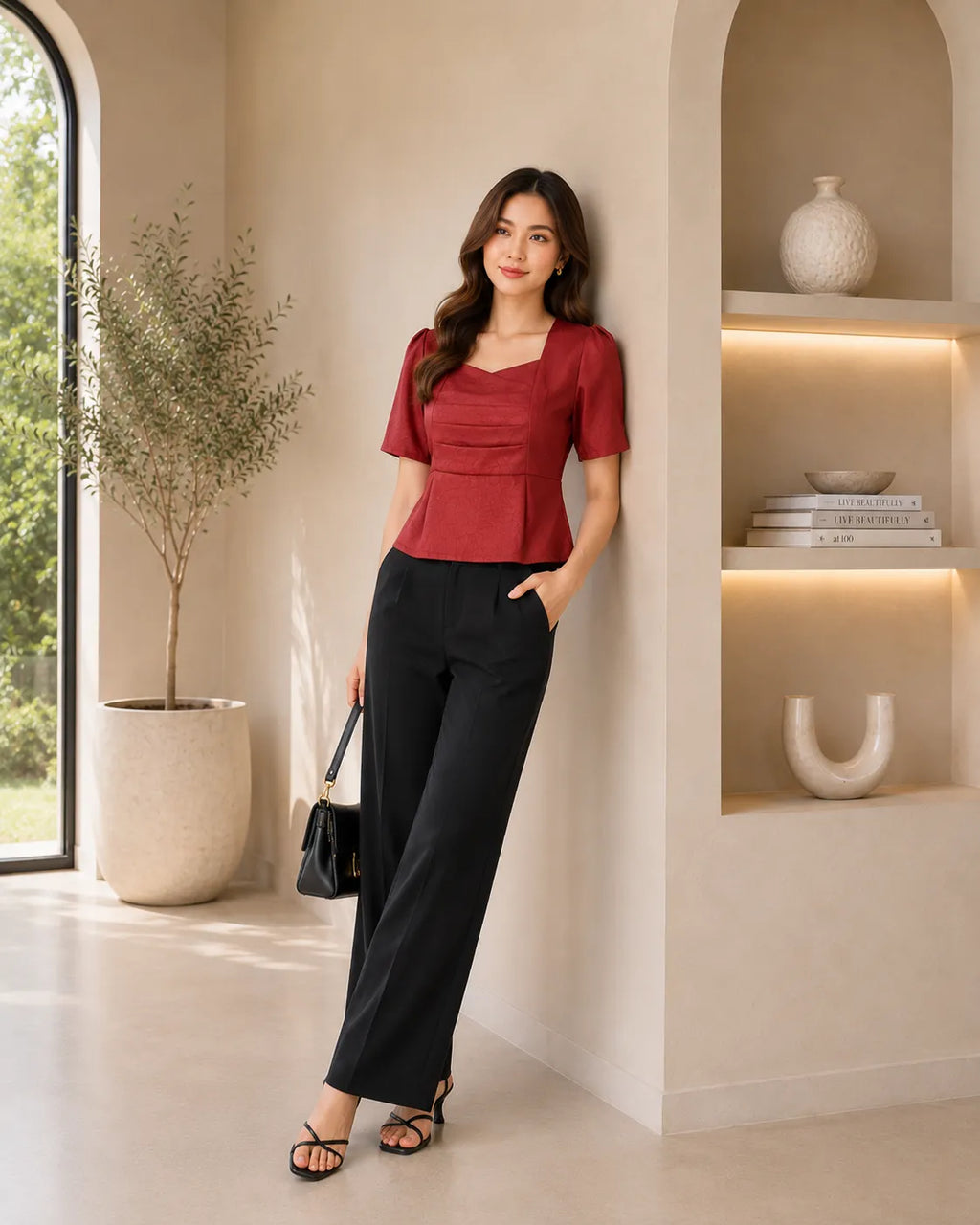 Ruby Charm Peplum Top