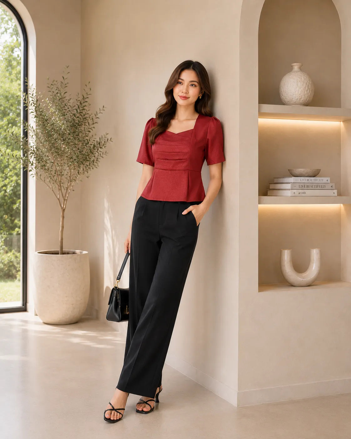 Ruby Charm Peplum Top