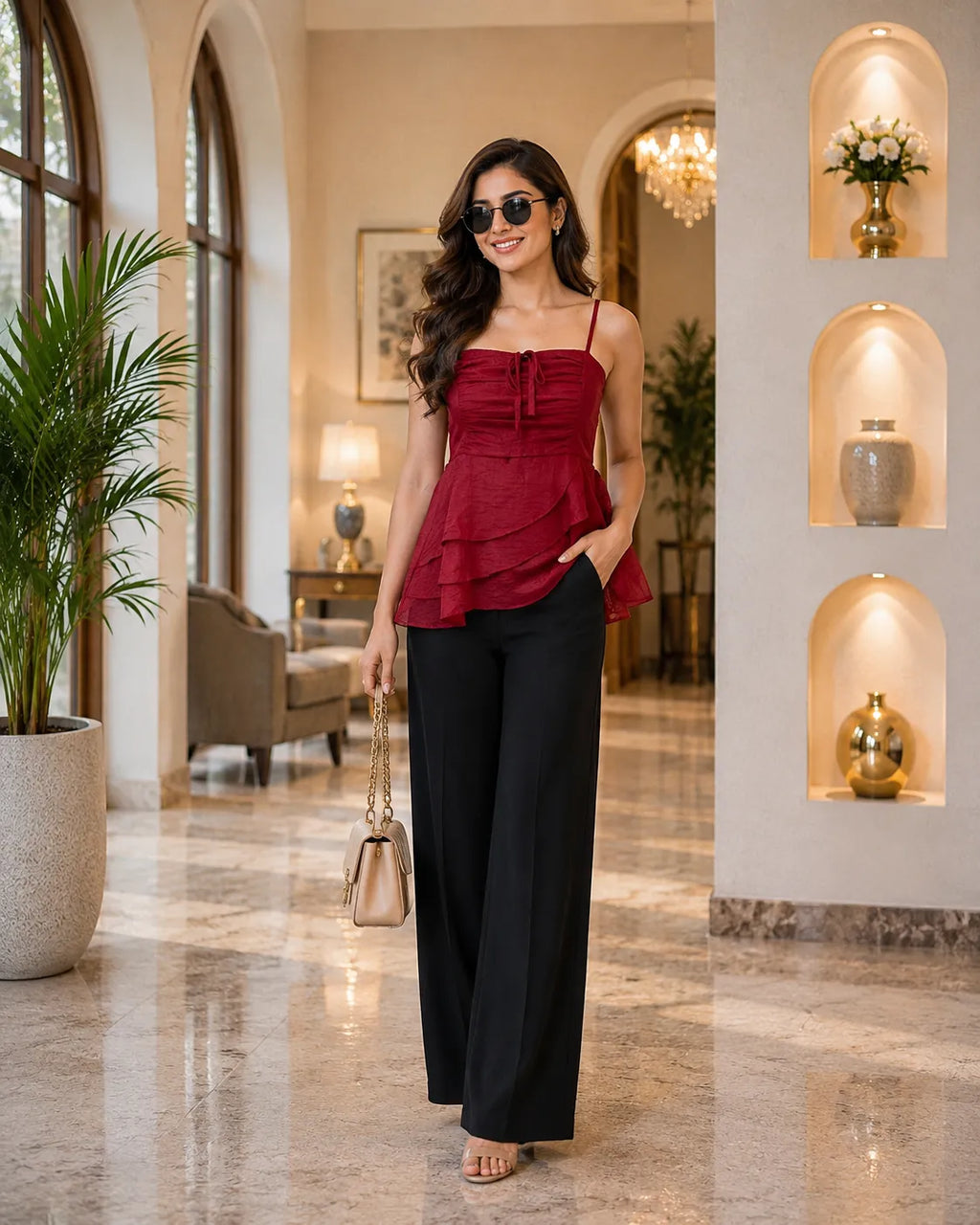 Ruby Layered Peplum Top