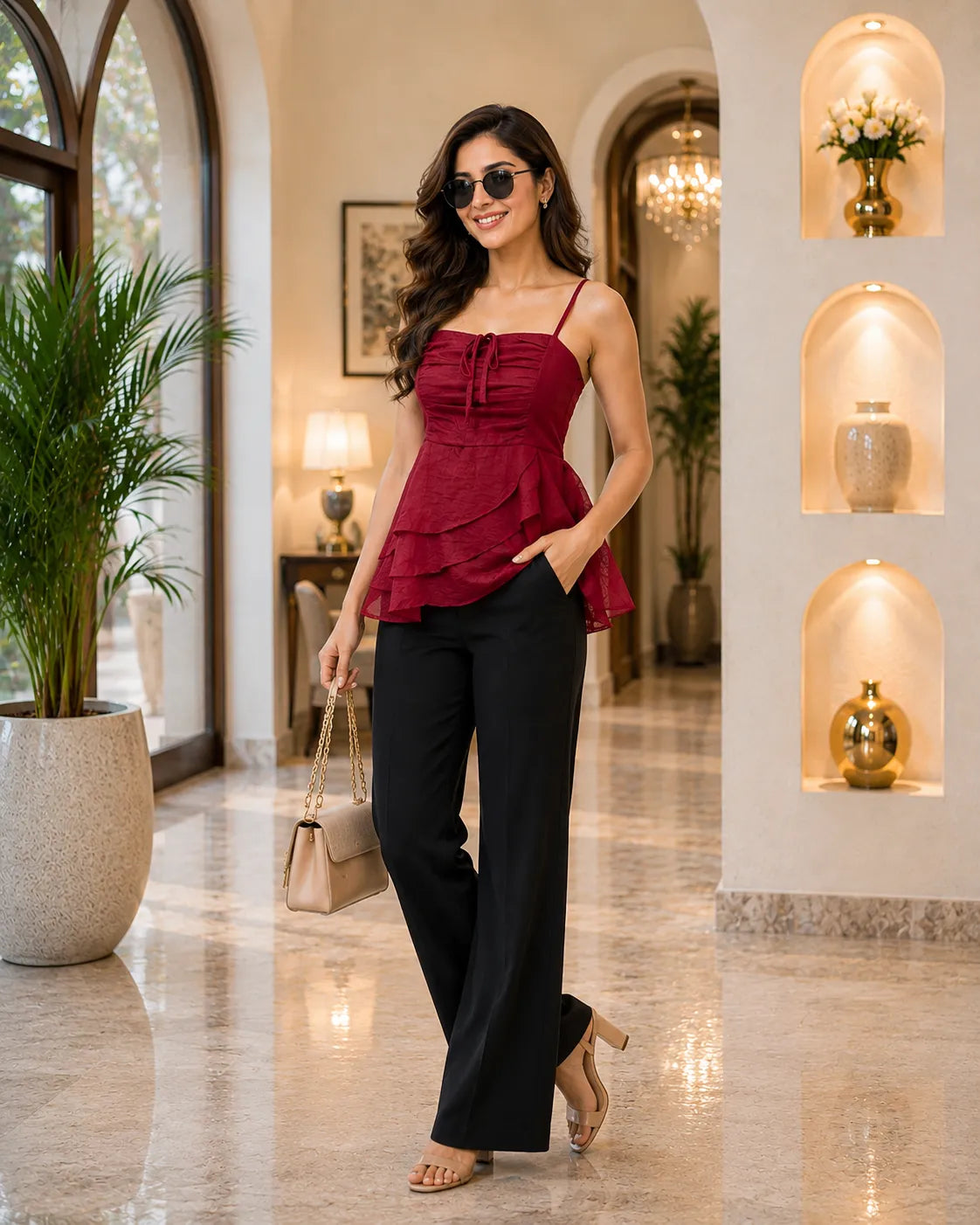 Ruby Layered Peplum Top