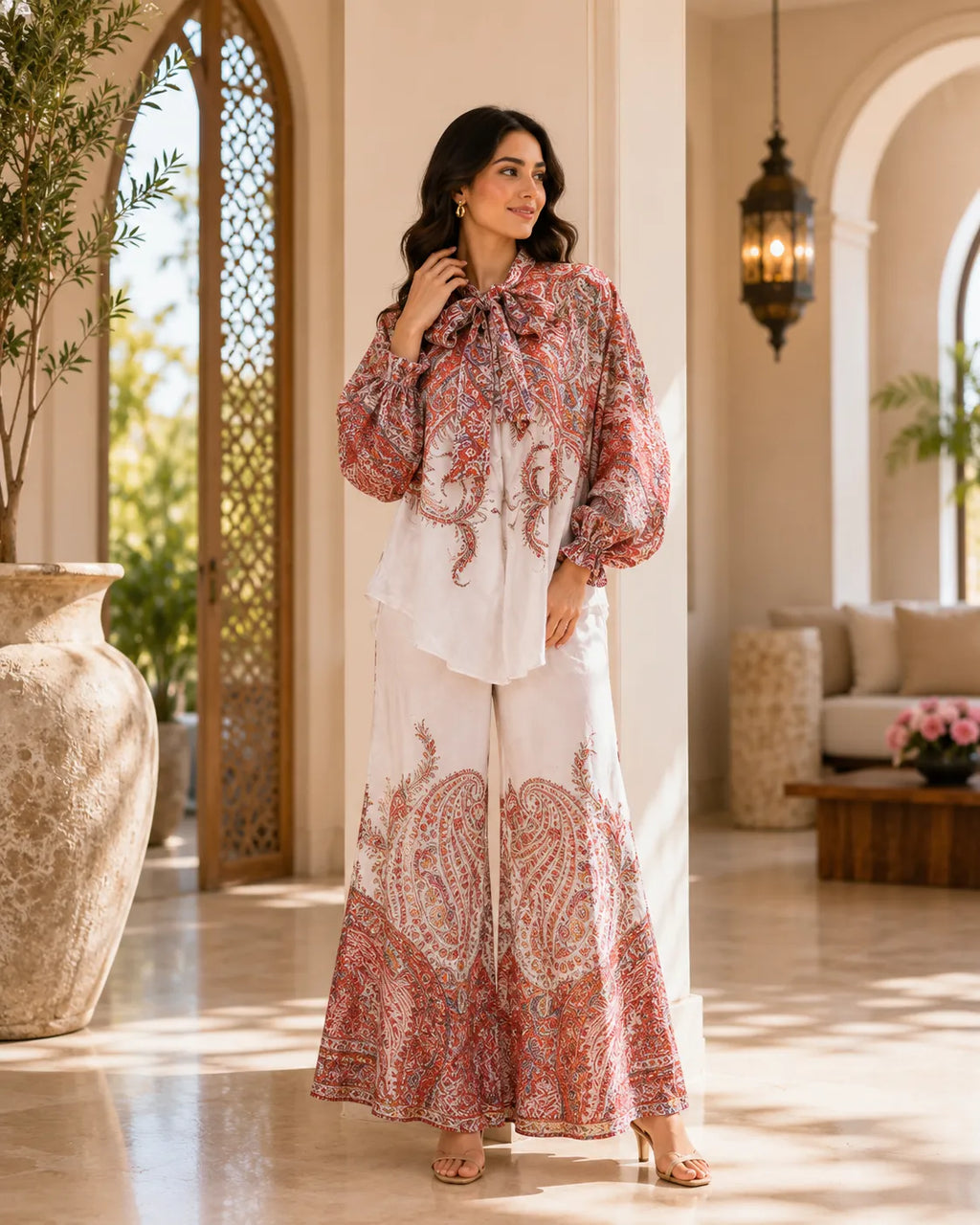 Rust Paisley Luxe Co-ord Set