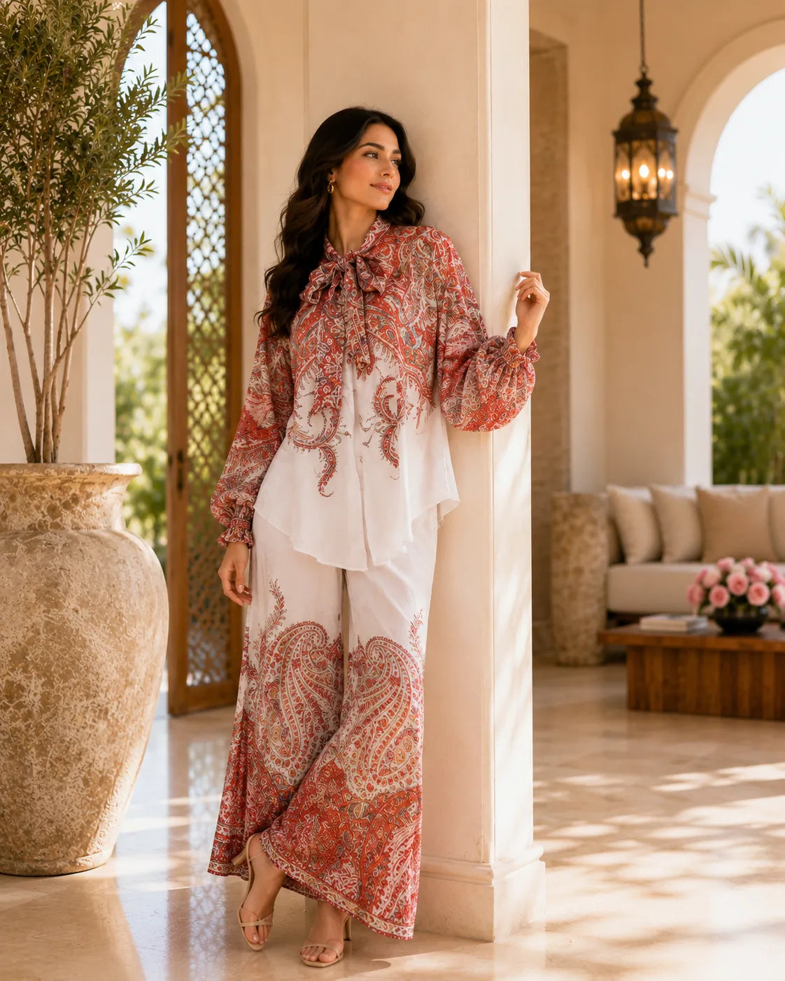 Rust Paisley Luxe Co-ord Set