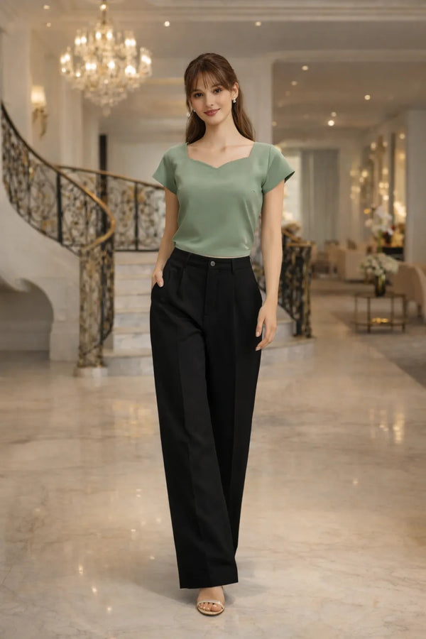 Sage Chic Crop Top
