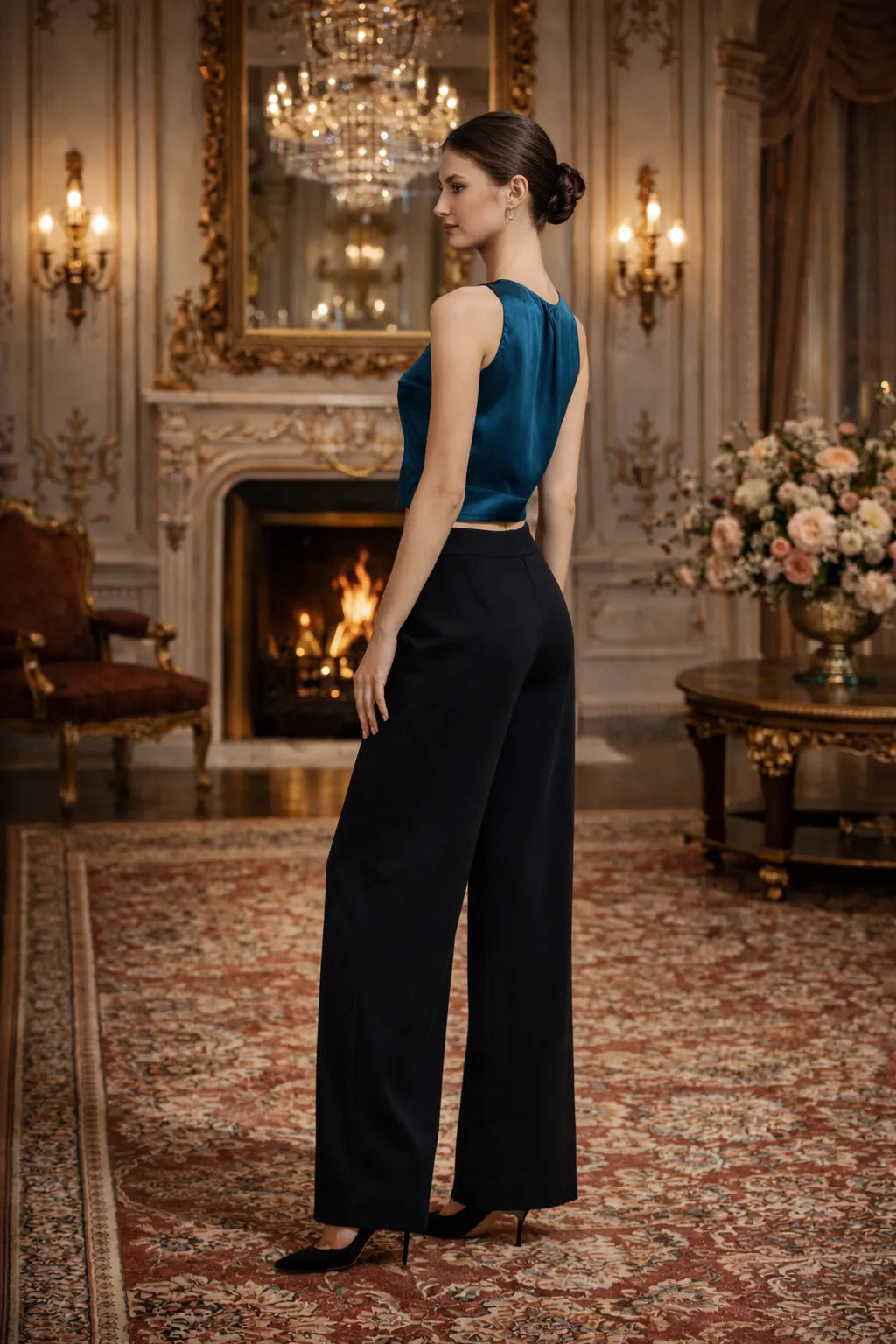 Satin Sleeveless Top