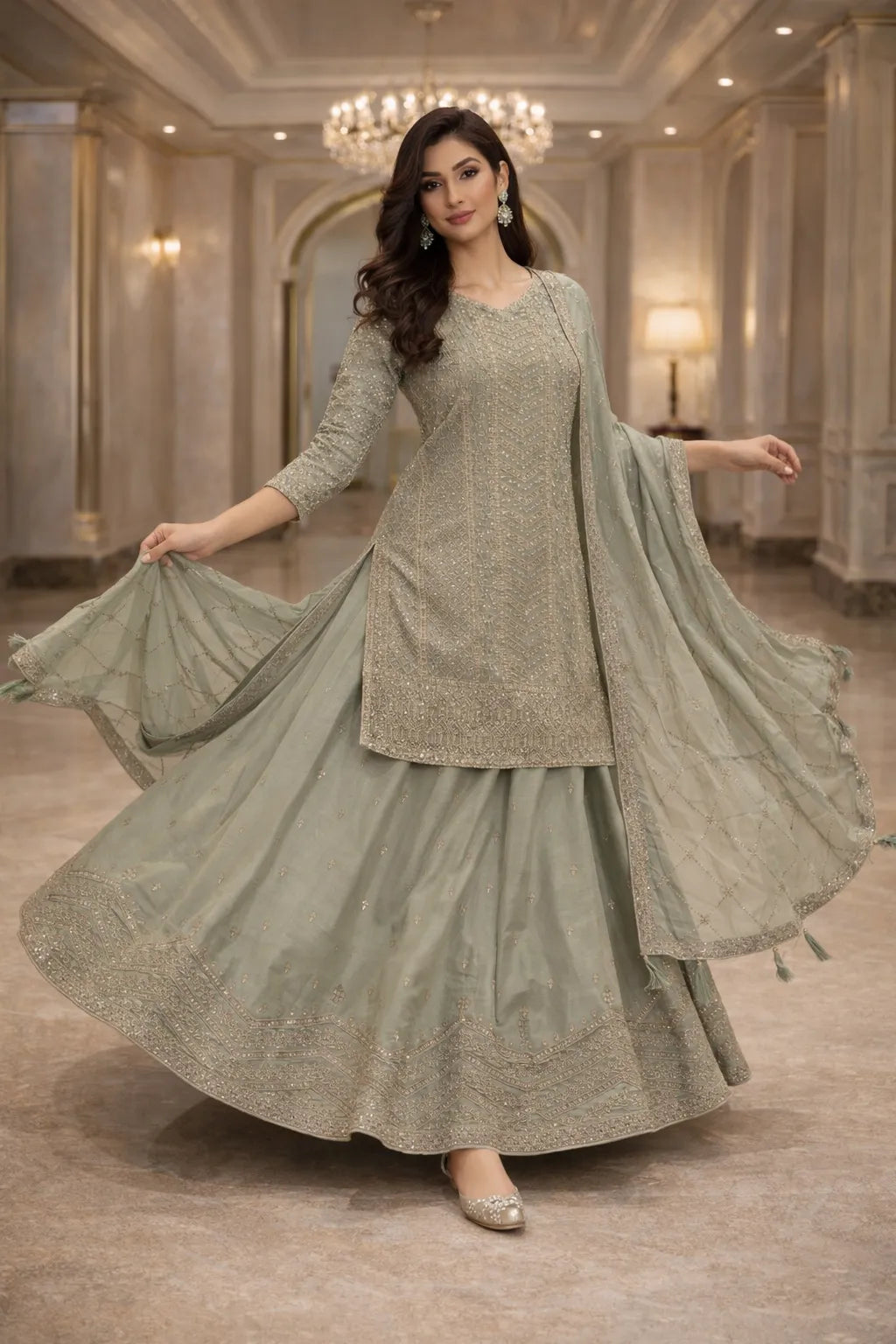 Soft Bloom Palazzo Set