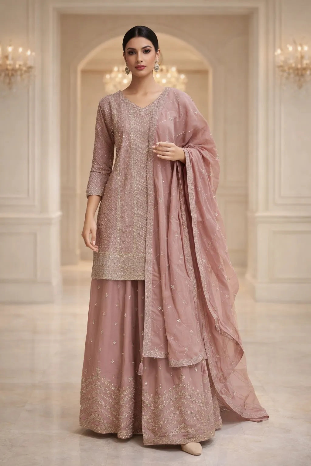 Soft Bloom Palazzo Set