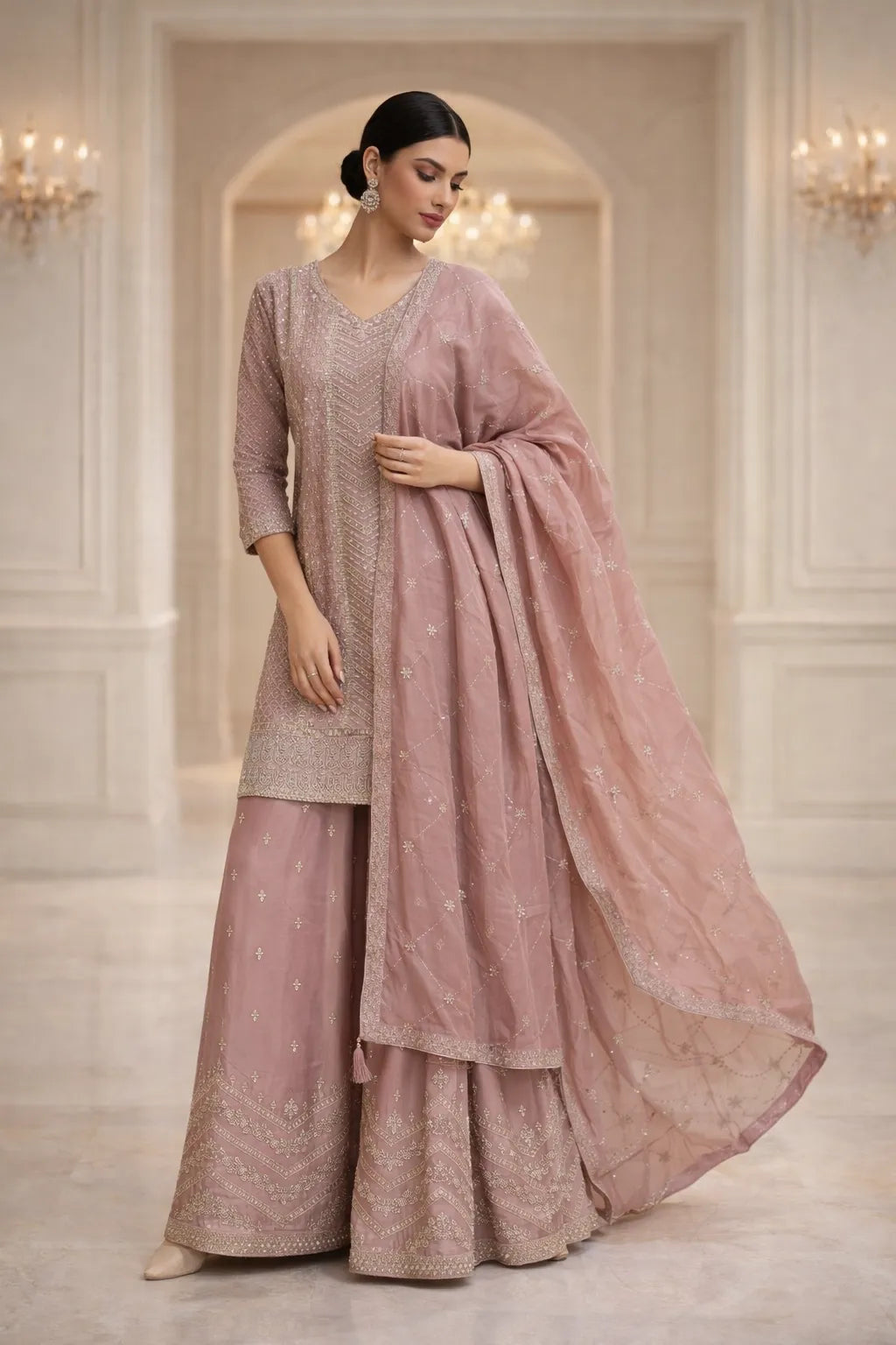 Soft Bloom Palazzo Set