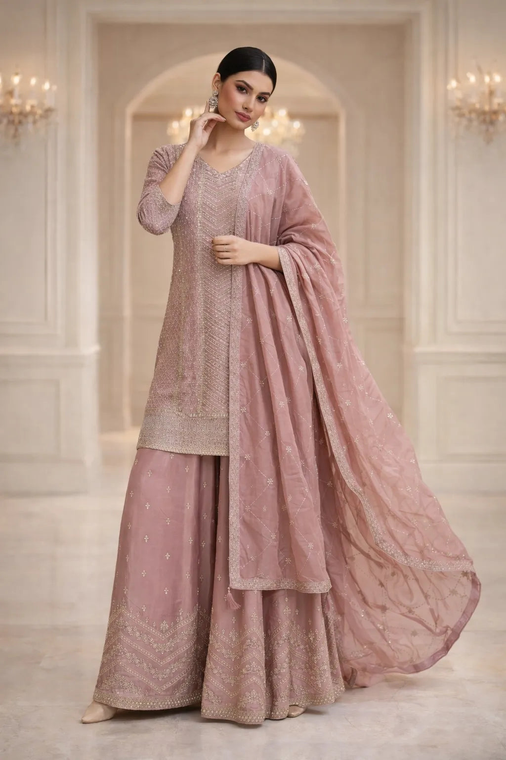 Soft Bloom Palazzo Set