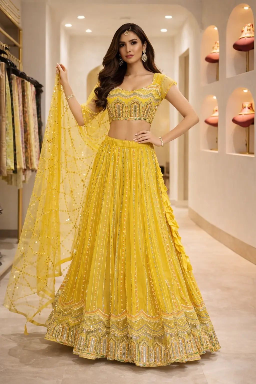 Sunshine Bloom Princess Lehenga