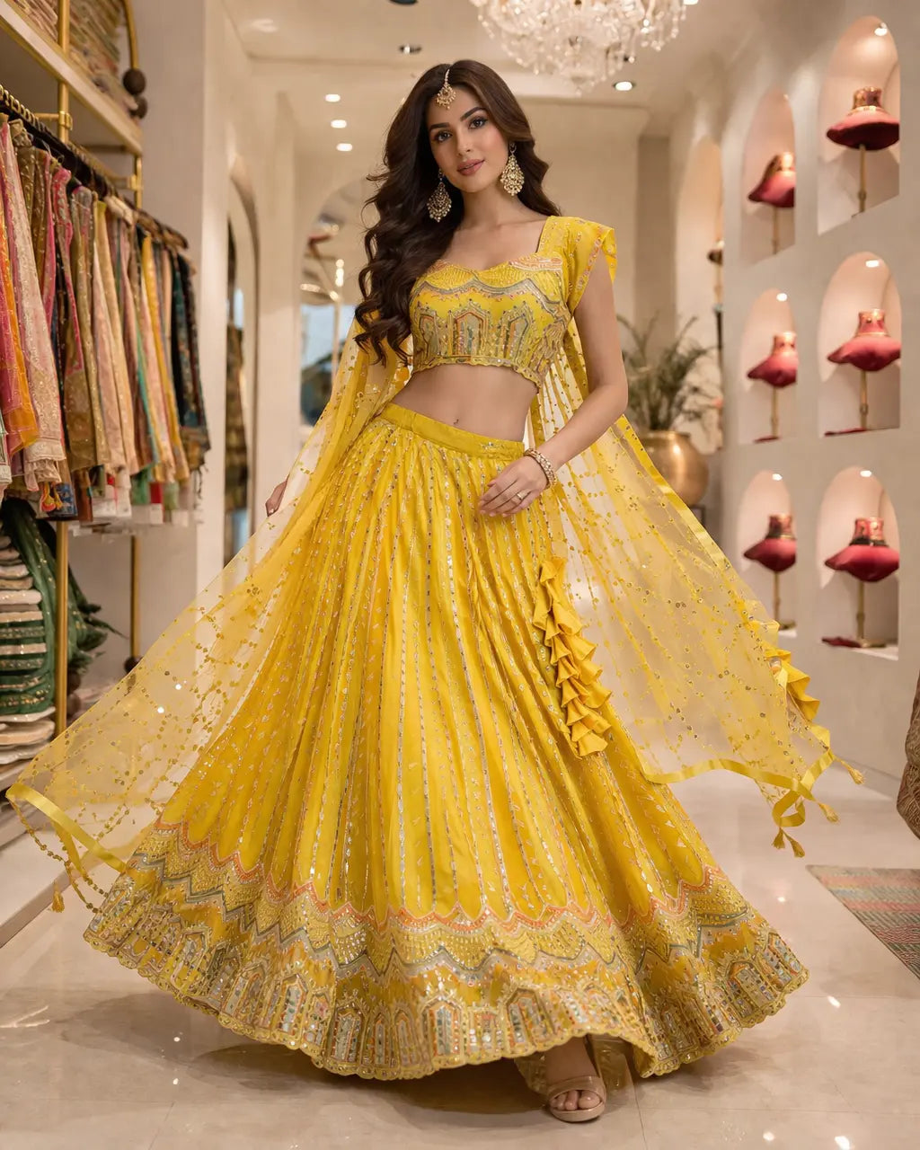 Sunshine Bloom Princess Lehenga