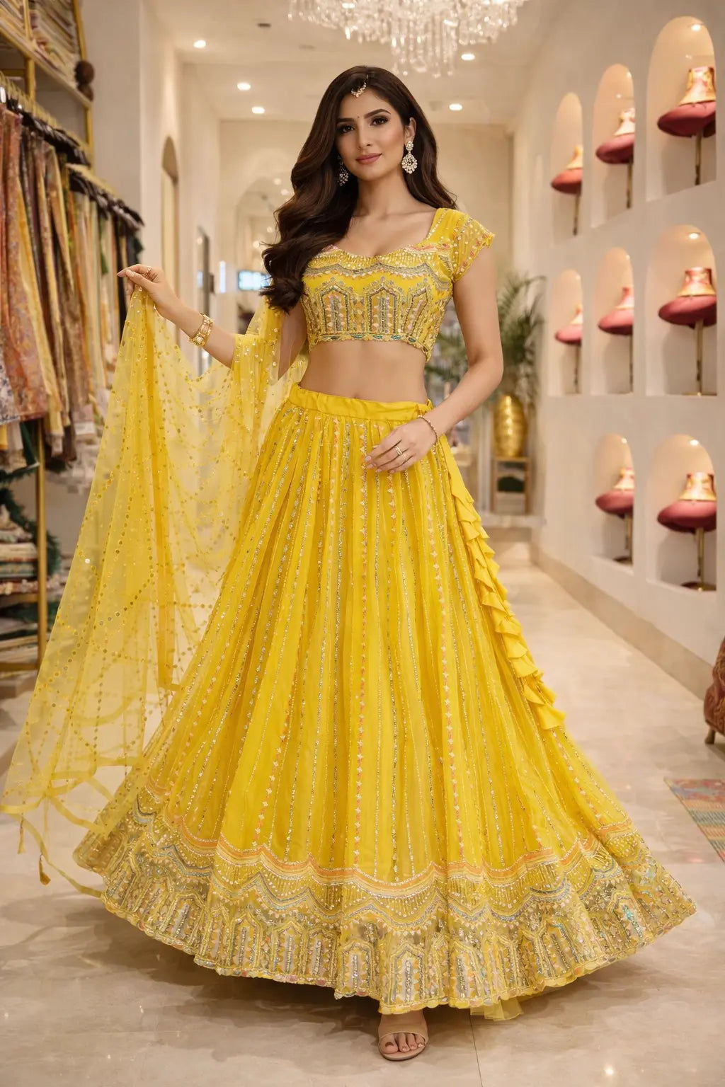Sunshine Bloom Princess Lehenga