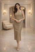 Textured Midi Bodycon Dress