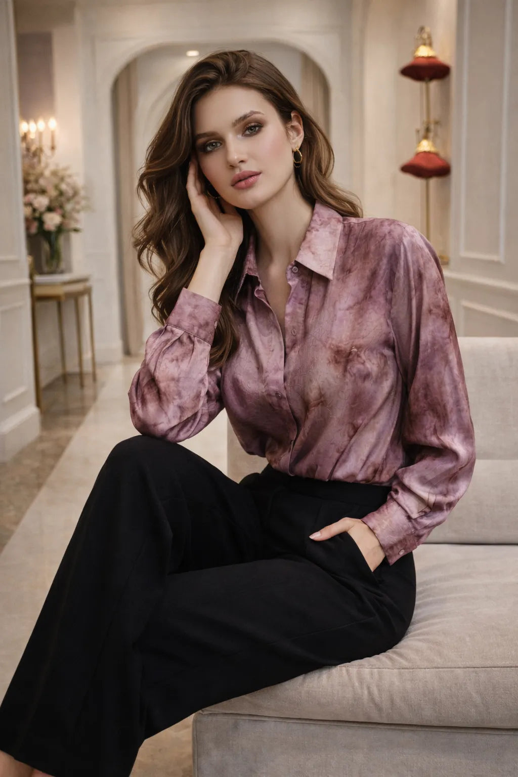 The Abstract Satin Shirt