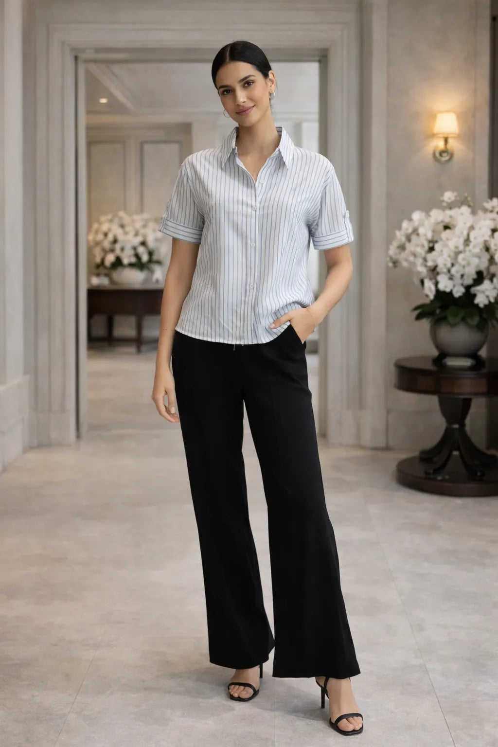 The Sky Stripe Luxe Shirt