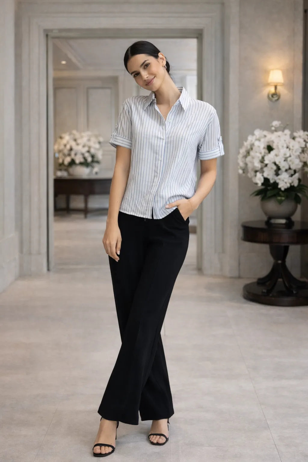 The Sky Stripe Luxe Shirt