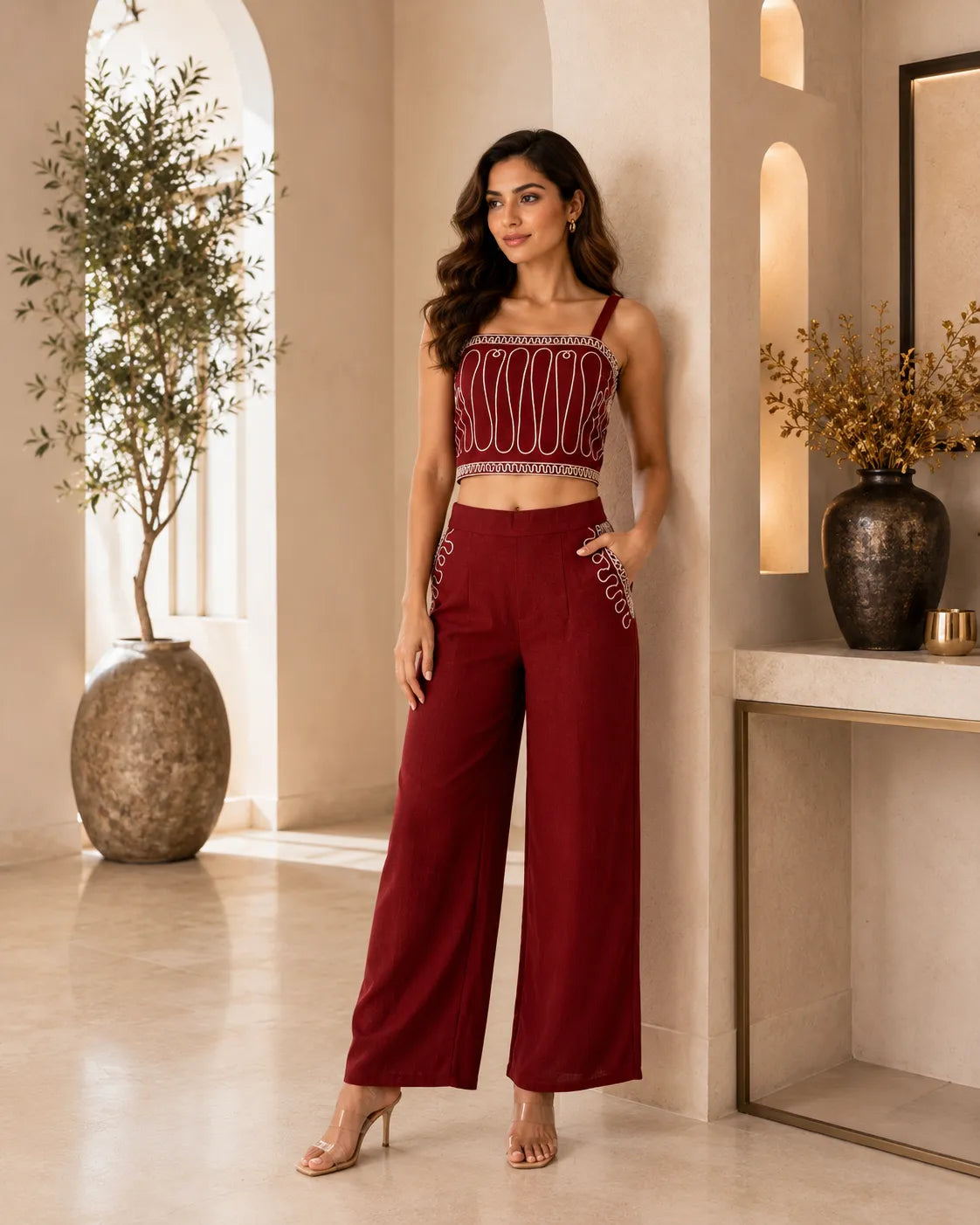 Thread Embroidered Co-Ord Set