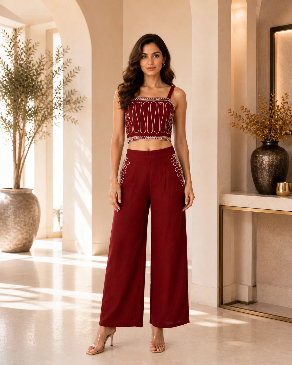 Thread Embroidered Co-Ord Set