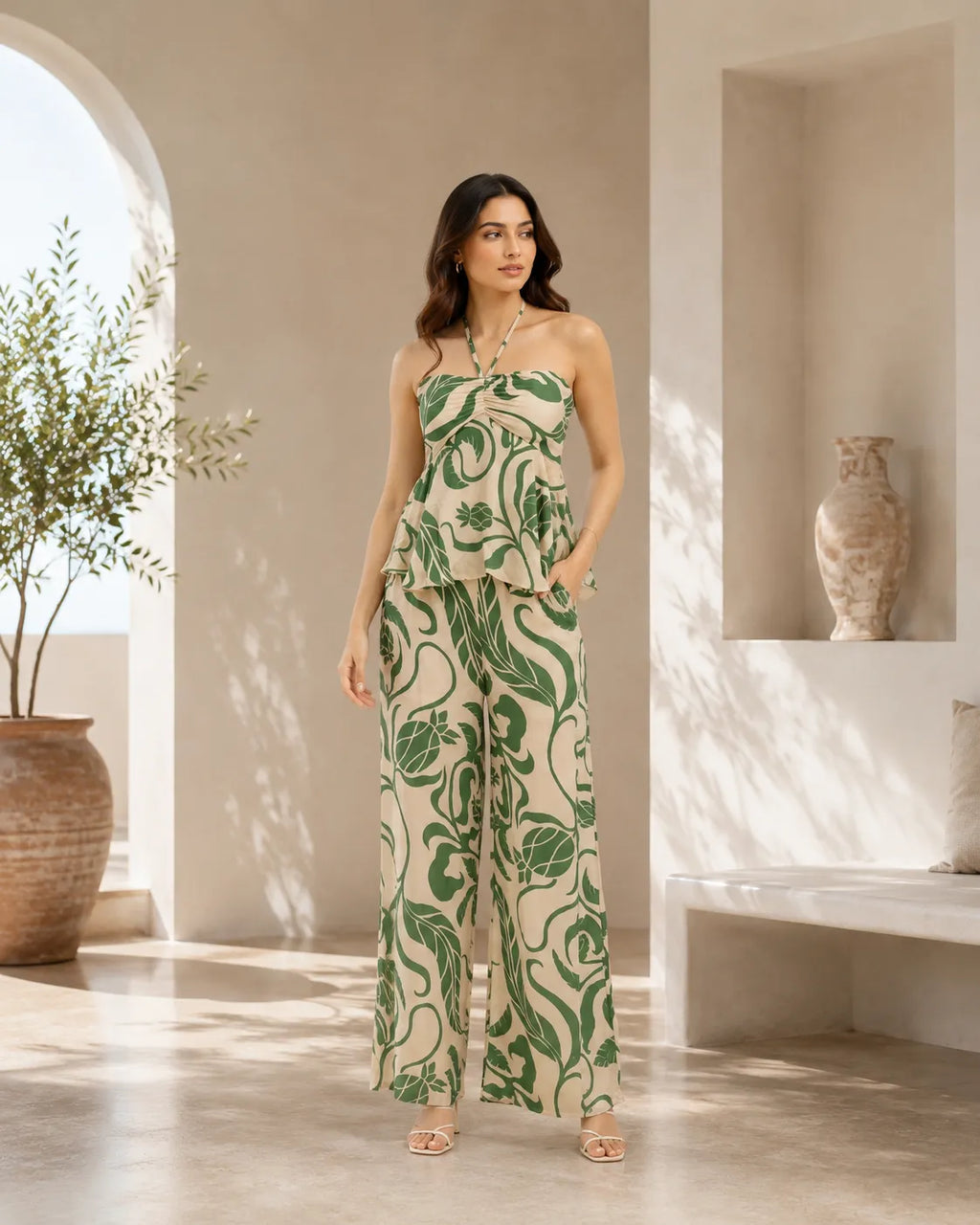 Tropical Bloom Halter Co-ord Set