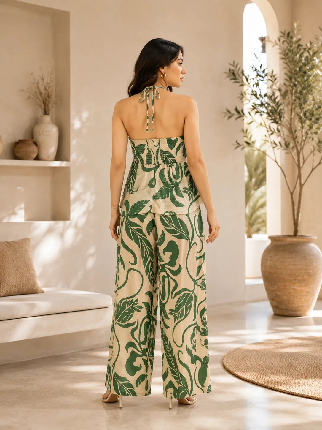 Tropical Bloom Halter Co-ord Set