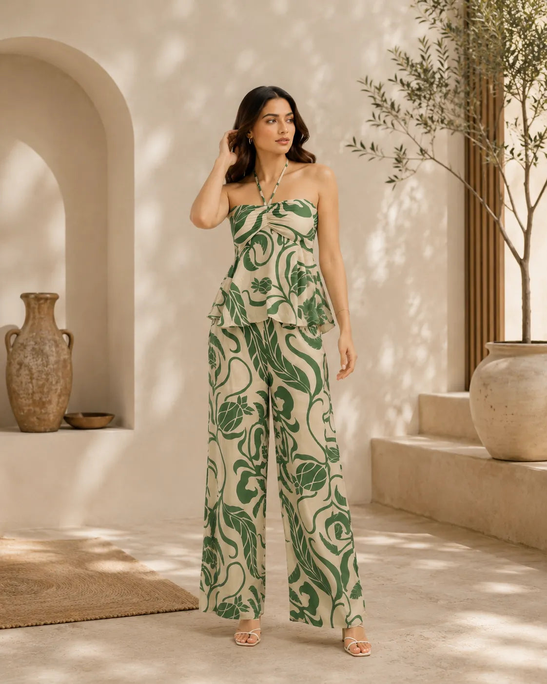 Tropical Bloom Halter Co-ord Set