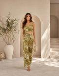 Tropical Print Crop Top & Wide Leg Co Ord Set