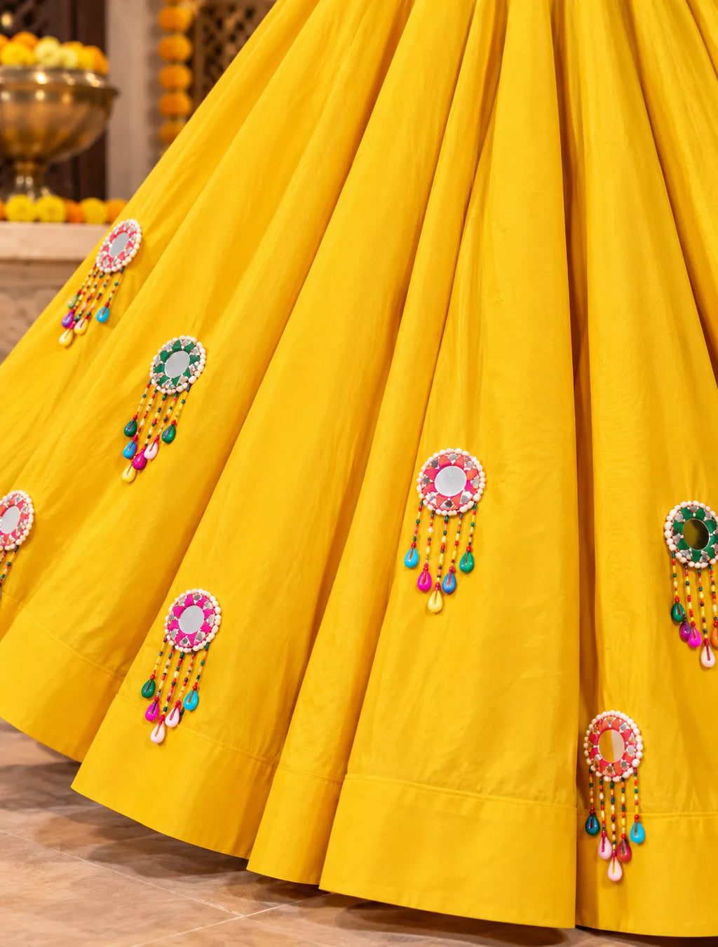 Zariya Mirror Drop Flared Skirt
