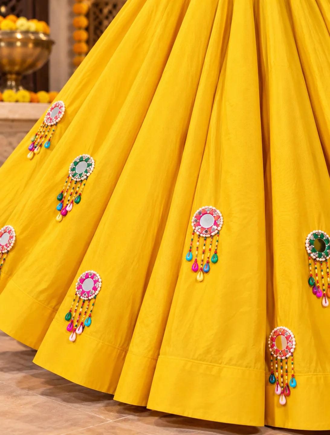 Zariya Mirror Drop Flared Skirt